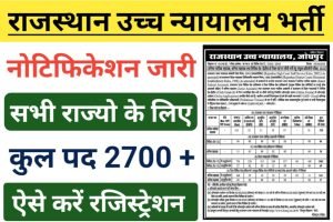 Rajasthan High Court Recruitment 2022