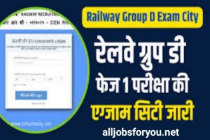 Railway Group D Exam Date Exam City Link 2022