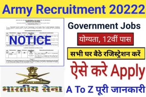 Indian Army Recruitment 2022 Notification