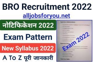 BRO Exam Syllabus PDF 2022 