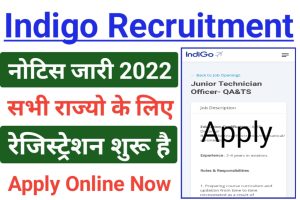 Indigo Airlines Recruitment 2022 Notice