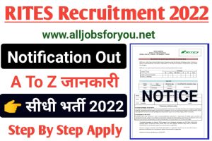 RITES Recruitment Registration 2022