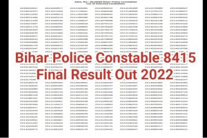 Bihar Police Constable Final Merit list 2022 