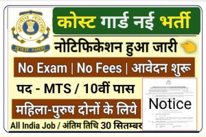 Indian Cost Guard MTS Recruitment 2022