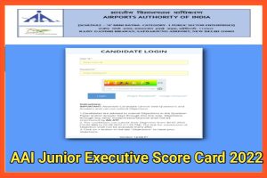 AAI Junior Executive ATC Score Card 2022