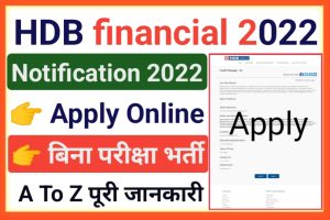HDB Financial Services Job 2022