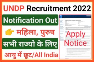 UNDP Recruitment 2022