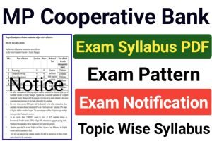 MP Cooperative Bank Syllabus 2022