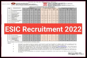 ESIC Recruitment 2022-2023