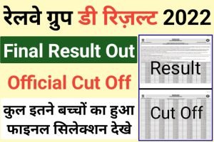 RRC Group D Official Cut Off 2022