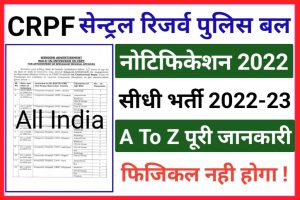 Central Reserve Police Force Officers Recruitment 2022