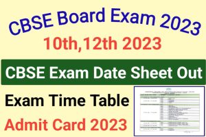 CBSE Board 10th 12th Class Date Sheet 2023