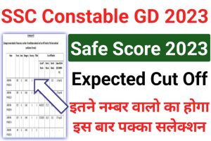SSC Constable GD Safe Score 2022