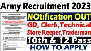 Indian Army Agniveer Recruitment 2023