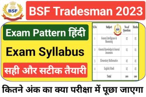 BSF Constable Tradesman Syllabus 2023