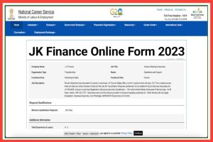 JK Finance Marketing Recruitment 2023