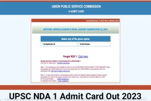 UPSC NDA Exam Admit Card Download 2023