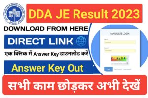 DDA JE Answer Key 2023