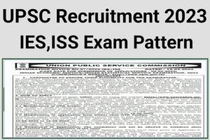 UPSC IES ISS Exam Syllabus 2023