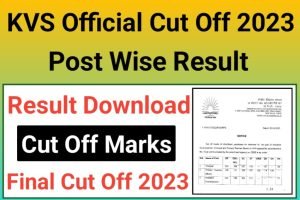 KVS PRT Cut Off 2023