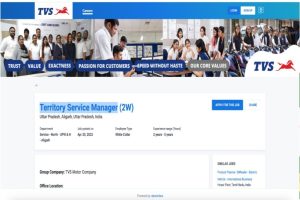 TVS Motor Company Territory Service Manager Recruitment 2023