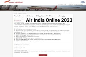 Air India Airlines Gurugram Recruitment 2023