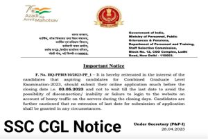 SSC CGL Recruitment Notification 2023