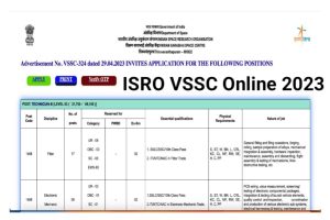 ISRO VSSC Registration 2023