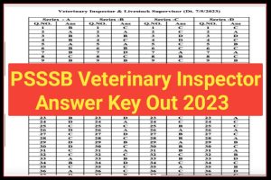 PSSSB Veterinary Inspector Answer Key 2023