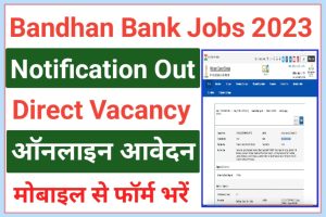 Bandhan Bank Finance and Insurance Jobs 2023