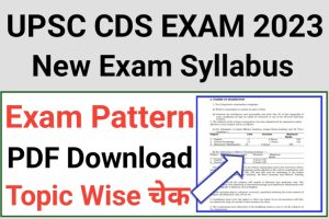 UPSC CDS II Syllabus 2023