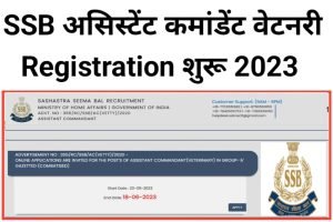 SSB Assistant Commandant Veterinary Recruitment 2023