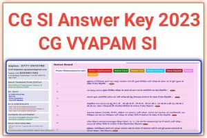 CG VYAPAM SI Answer Key 2023