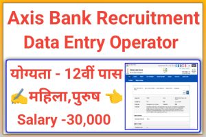 Data Entry Operator Jobs For Axis Bank 2023