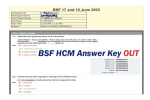 BSF HCM ASI Answer Key 2023 