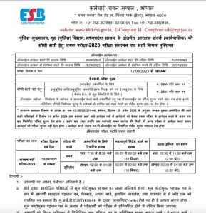 MP Police Constable Online Form 2023