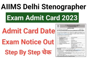 AIIMS Delhi Stenographer Admit Card 2023