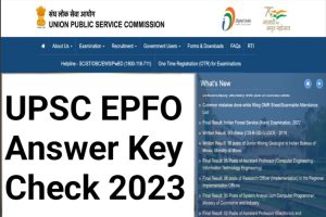 UPSC EPFO Answer Key 2023