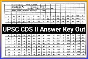 UPSC CDS II Answer Key 2023