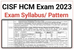 CISF HCM Syllabus 2023