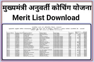 Mukhyamantri Anuprati Coaching Yojana List 2023