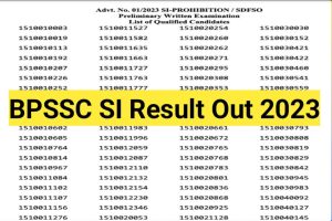 BPSSC Police SI Result 2023