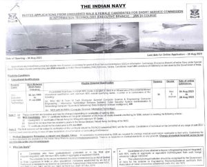 Navy SSC Executive IT Branch Recruitment 2023