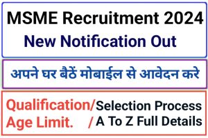 MSME New Delhi Recruitment 2024