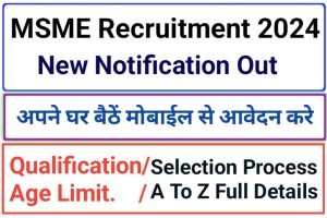 MSME New Delhi Recruitment 2024