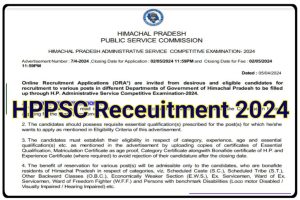 HPPSC HPAS Recruitment 2024 