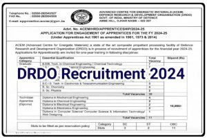 DRDO Apprentice Bharti 2024