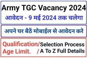 Indian Army TGC 140 Online Form 2024