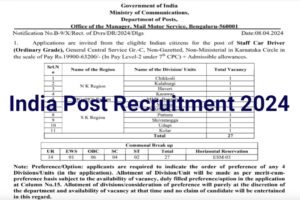 India Post Staff Car Driver Bharti 2024